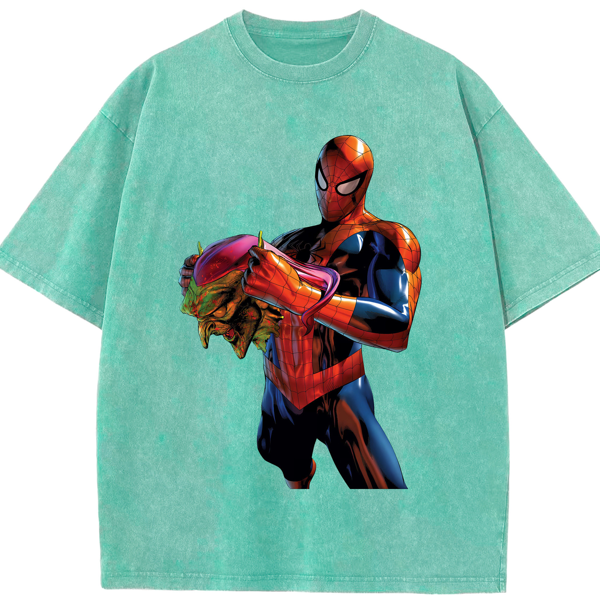 （画像用） Spider Man スパイダーマン 綿100% ヴィンテージ風 半袖Tシャツ（フロントプリント）